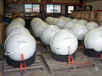 Steel subsurface float product shipments at our Cataumet, MA facility