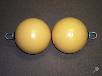 Double (14") float configuration, Buoyancy: 75 lbs. (34 kg)