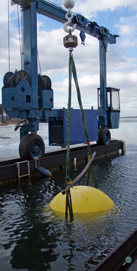 Testing large ADCP buoy for precise mooring calculations