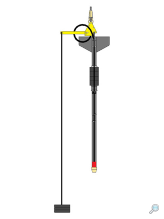 Piston corer descending