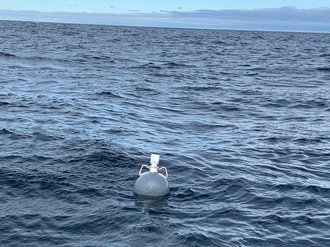 Transmitter Buoy making satellite transmission