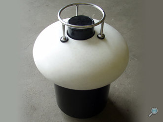 Ellipsoid-shaped pop-up buoy