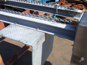 Pier installation I-Beam support angle